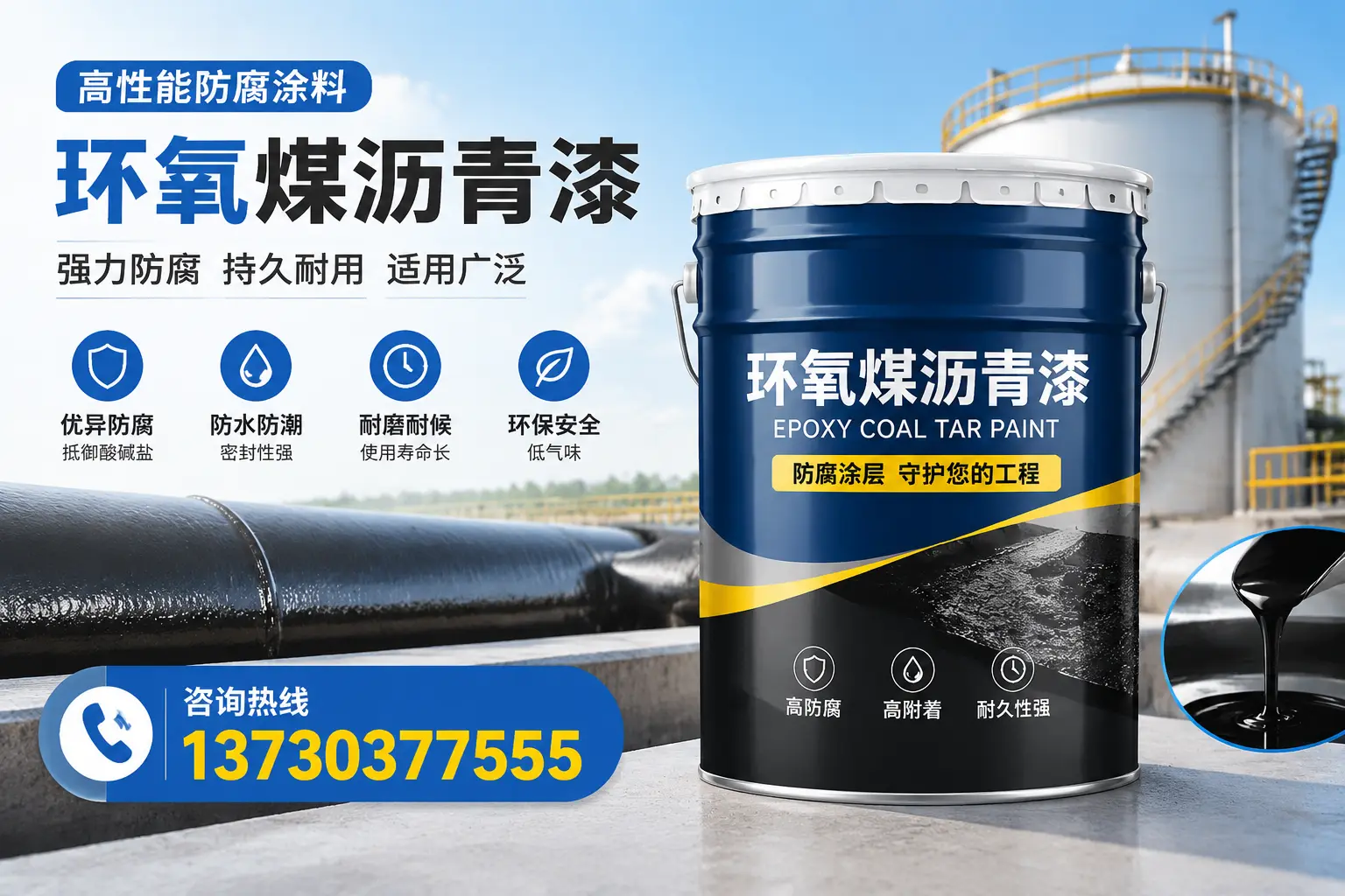 环氧煤沥青漆的耐久性分析,适合辽阳的使用场景